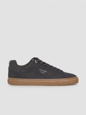 Foto van product Leren sneakers met veters s.Oliver grijs