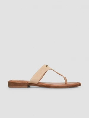 Foto van product Leren teenslippers met decoratief detail s.Oliver beżowy