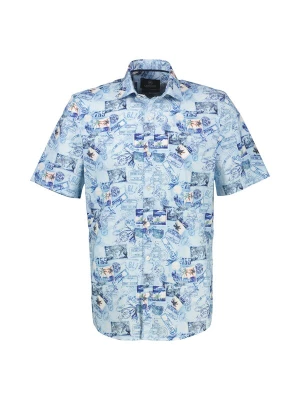 Foto van product LERROS Overhemd blauw / hemelsblauw / lichtoranje