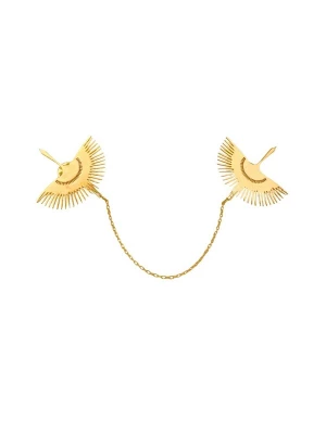 Foto van product Les Reines Broche 'The Peafowl' goud