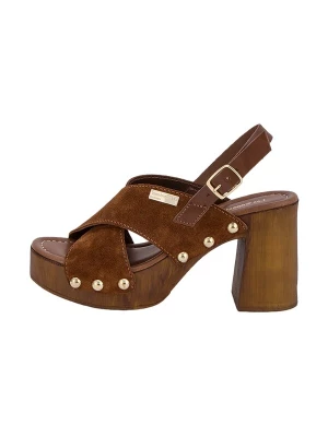 Foto van product Les Tropéziennes Sandaal 'Paloma – Ledersandalen mit Absatz' bruin Les Tropeziennes