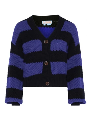 Foto van product Libbi Gebreid vest violetblauw / zwart