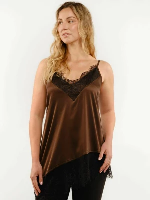 Foto van product Liberte Essentiel Top ' LOLA ASYMTERIC ' bruin