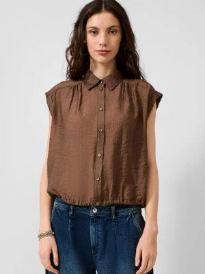 Foto van product Licht doorschijnende blouse van een viscose-mix QS bruin
