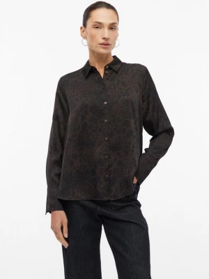 Foto van product Licht glanzende blouse met plooidetails s.Oliver bruin