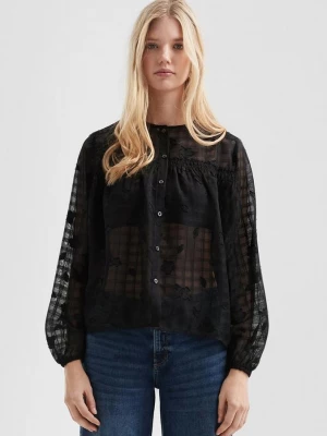 Foto van product Licht transparante chiffon blouse QS zwart
