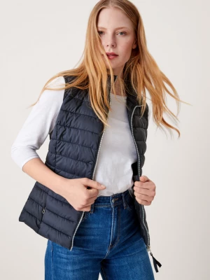 Foto van product Lichte bodywarmer met stiknaden en opstaande kraag s.Oliver blauw