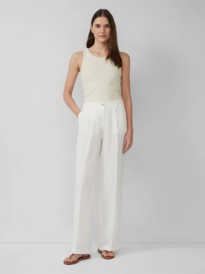 Foto van product Lichtgewicht mousseline broek met wijde pijpen s.Oliver crème