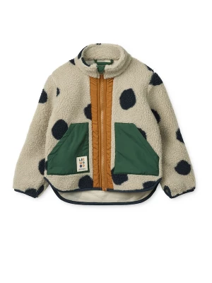 Foto van product Liewood Fleece jas 'Noam Pile' ivoor / navy / honing / groen