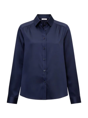 Foto van product Lilysilk Blouse 'Langärmlige Seidenbluse mit Kragen' donkerblauw