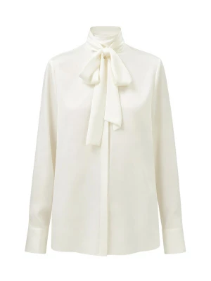 Foto van product Lilysilk Blouse 'Seidenbluse Mit Fliege' wit