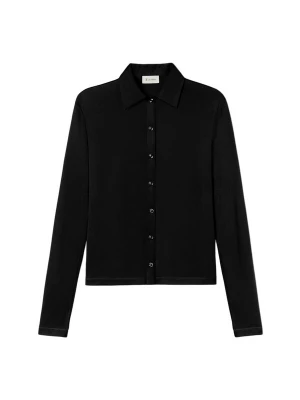 Foto van product Lilysilk Blouse 'Seidenjersey Basic Slim Hemd' zwart