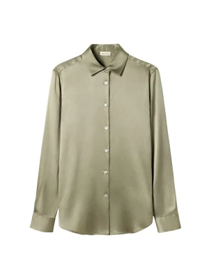 Foto van product Lilysilk Blouse 'Zeitloses Seidencharmeuse-Hemd' grijs