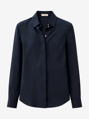 Foto van product Lilysilk Shirt 'LILYSILK Anmutige Seidenbluse mit Knopfleiste' blauw