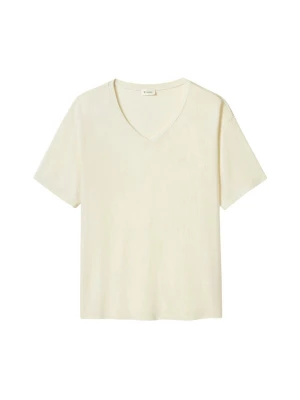 Foto van product Lilysilk Shirt 'Seide Breeze Jersey V-Ausschnitt Basic T-Shirt' wit