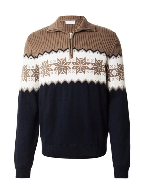 Foto van product Lindbergh Trui donkerblauw / mokka / wit