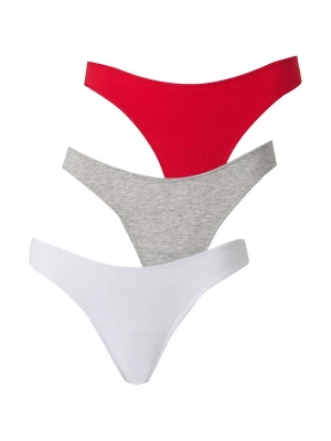 Foto van product Lindex String 'Nellie' grijs gemêleerd / rood / wit