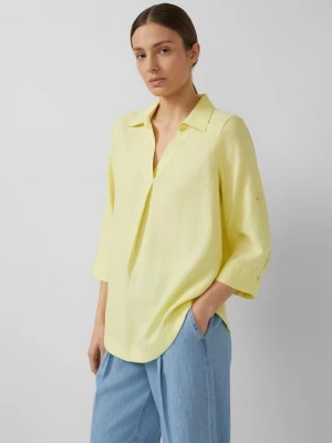 Foto van product Linnen blouse met 3 / 4 mouwen en omslag s.Oliver geel
