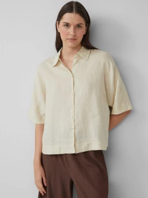 Foto van product Linnen blouse met korte mouwen in een relaxte pasvorm s.Oliver crème