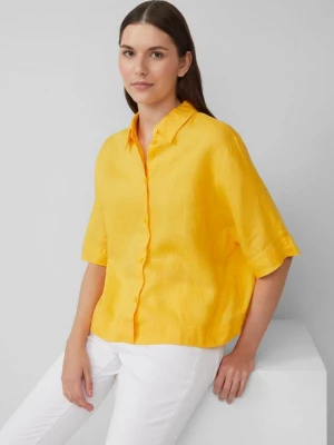 Foto van product Linnen blouse met korte mouwen in een relaxte pasvorm s.Oliver geel