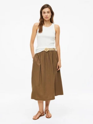 Foto van product Linnen mix midirok met ceintuur s.Oliver bruin