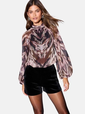 Foto van product Lipsy Blouse bruin / goud / wit
