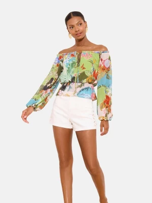 Foto van product Lipsy Blouse groen / donkergroen / oranje / pink