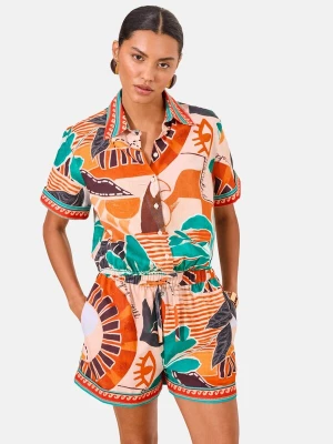 Foto van product Lipsy Broek cyaan blauw / bruin / oranje / poederroze