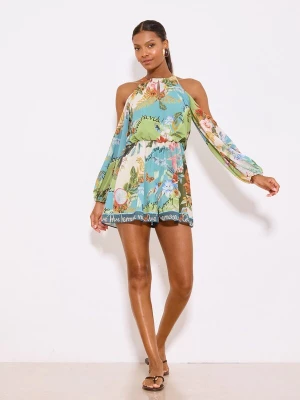Foto van product Lipsy Jumpsuit lichtblauw / olijfgroen / lichtgroen / wit