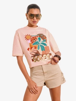 Foto van product Lipsy Oversized shirt goud / groen / donkeroranje / rosé