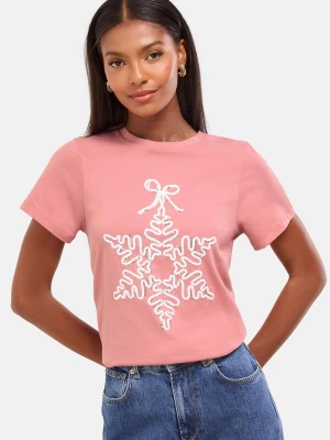 Foto van product Lipsy Shirt zalm roze / zilver / wit