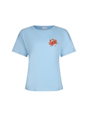 Foto van product Liu Jo Shirt lichtblauw / donkeroranje