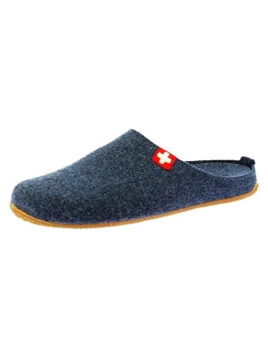 Foto van product Living Kitzbühel Huisschoenen 'Filz - Schweizer Kreuz' blauw