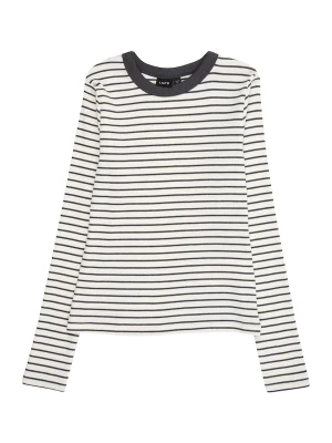 Foto van product LMTD Shirt 'NLFHINAJA' donkergrijs / wit