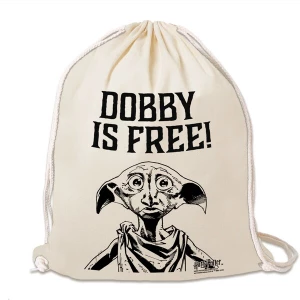 Foto van product LOGOSHIRT Gymtas 'Harry Potter - Dobby Is Free' offwhite