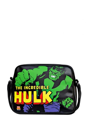 Foto van product LOGOSHIRT Schoudertas 'Hulk' geel / groen / lila / zwart