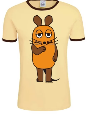 Foto van product LOGOSHIRT Shirt bruin / pasteelgeel / donkeroranje / zwart