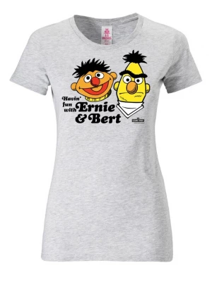 Foto van product LOGOSHIRT Shirt 'Ernie & Bert' geel / grijs gemêleerd / oranje / rood