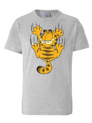 Foto van product LOGOSHIRT Shirt 'Garfield – Scratches' grijs / oranje / zwart / wit