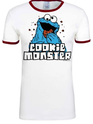 Foto van product LOGOSHIRT Shirt 'Krümelmonster' donkerrood / wit