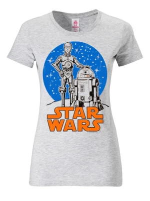Foto van product LOGOSHIRT Shirt 'R2-D2 & C-3PO' blauw / grijs gemêleerd / oranje