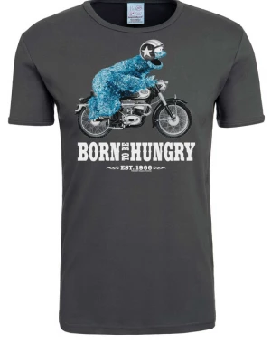 Foto van product LOGOSHIRT Shirt 'Sesamstrasse – Krümelmonster Motorrad' donkergrijs