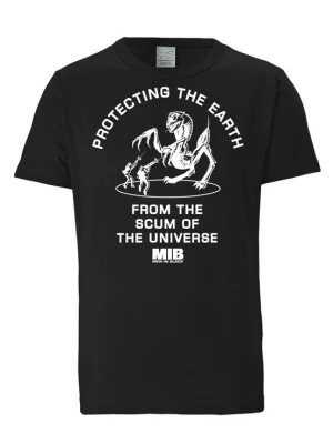 Foto van product LOGOSHIRT Shirt 'MIB - Protecting The Earth' zwart / wit