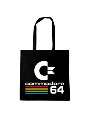 Foto van product LOGOSHIRT Shopper 'Commodore 64 Logo' zwart