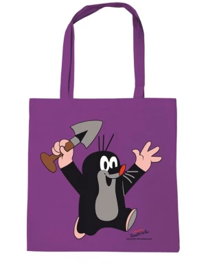 Foto van product LOGOSHIRT Shopper 'Der Kleine Maulwurf - Juhu' grijs / lila / zwart