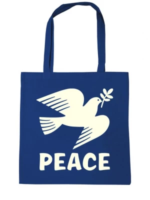 Foto van product LOGOSHIRT Shopper 'Peace - Friedenstaube' blauw