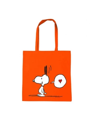Foto van product LOGOSHIRT Shopper 'Peanuts - Snoopy in Love' oranje