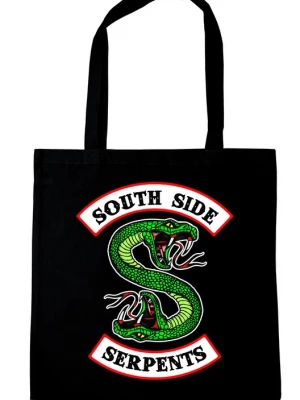 Foto van product LOGOSHIRT Shopper 'Riverdale South Side Serpent' groen / rood / zwart / wit