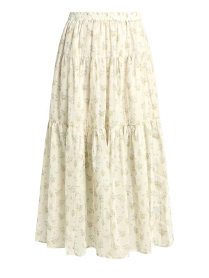 Foto van product Lollys Laundry Rok 'SunsetLL' crème / pastelblauw / geel