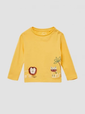 Foto van product Longsleeve van katoen met artwork s.Oliver geel